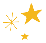 Clay Center branding three stars