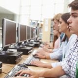 Surveillance: Students using computers at school