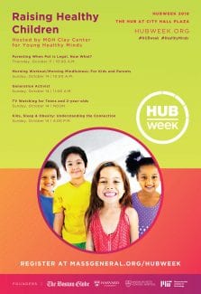 MGH HUBweek Raising Healthy Minds Poster
